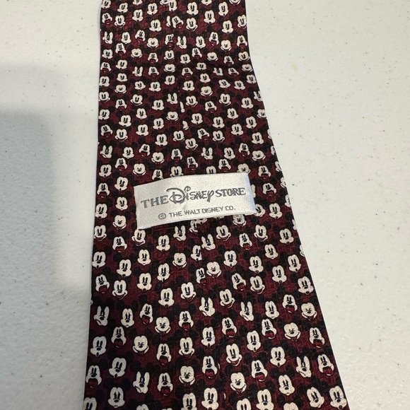 Disney Mickey Mouse Patterned Tie Maroon - Picture 2 of 4